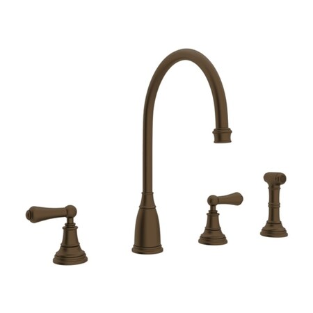 Rohl Georgian Era Four Hole Kitchen Faucet In English Bronze U.4736L-EB-2